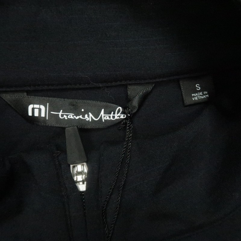 Travis Mathew Pullover Mens Small Black Havasu 1/4 Zip Stretch Pockets Golf NWT gallery