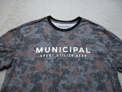 Municipal Shirt Mens Large Gray Camo Sport Utility Gear Athletic