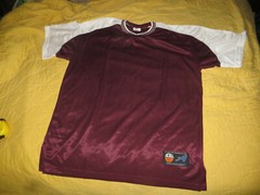 Men’s XXL Anaconda Sports Shirt, Burgundy & White (one)