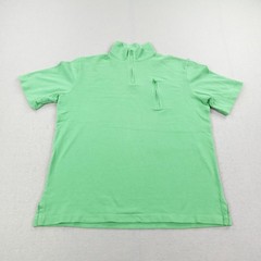 Vintage Ralph Lauren Shirt Mens Large Green Polo Golf 1/4 Zip Pullover Pique