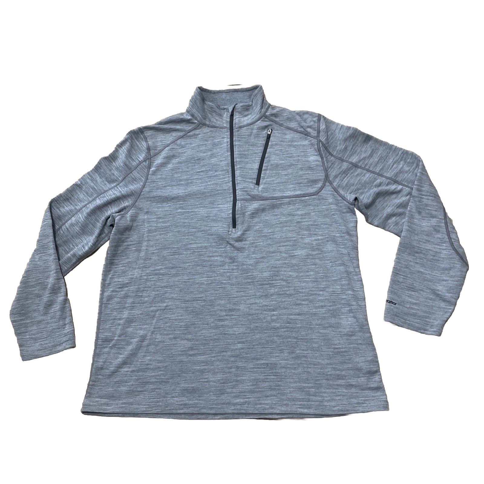 Terramar Sweater Mens XL Fitted Wool Blend Quarter Zip Pullover Thermal STP8747X gallery