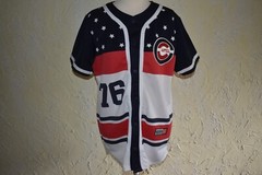 Bleeker And Mercer Mens Baseball Style Athletic Jersey Bicentennial Design Sz M