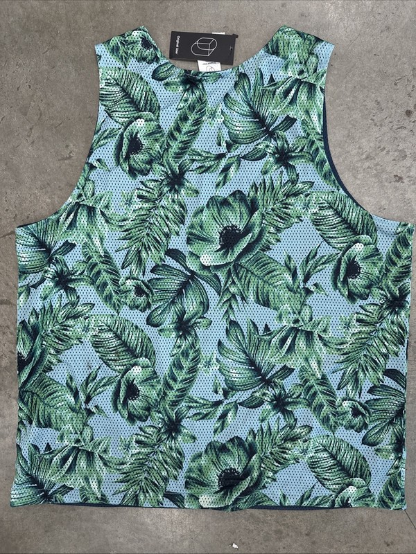 Target - Original Use - Men's Tropical Mesh Tank Top - Banner Blue/ Green Sz L gallery