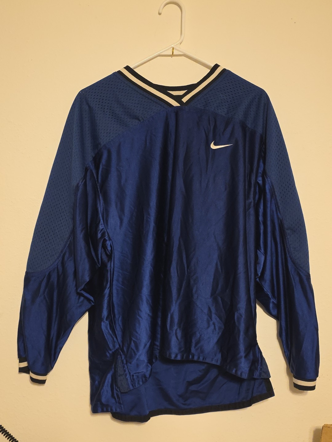 OrangTag Nike Pullover V-Neck Shirt Navy Blue 920220 KL4 Mens L Knitted Sleeves gallery