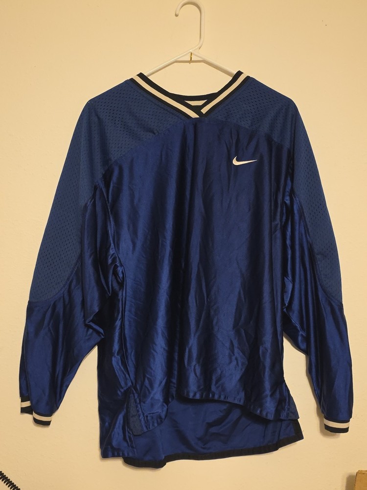OrangTag Nike Pullover V-Neck Shirt Navy Blue 920220 KL4 Mens L Knitted Sleeves