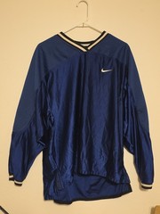 OrangTag Nike Pullover V-Neck Shirt Navy Blue 920220 KL4 Mens L Knitted Sleeves