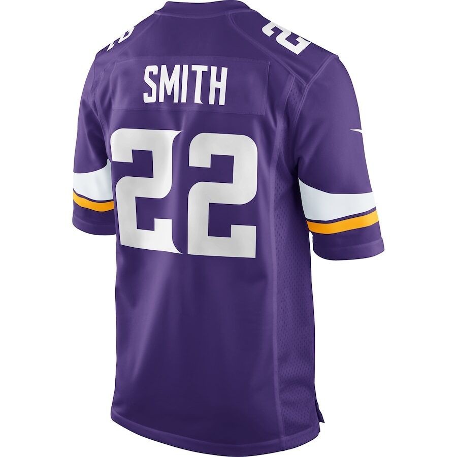 Men's #22 Harrison Smith White/Purple Player SportShirt Adult - All Stitched gallery