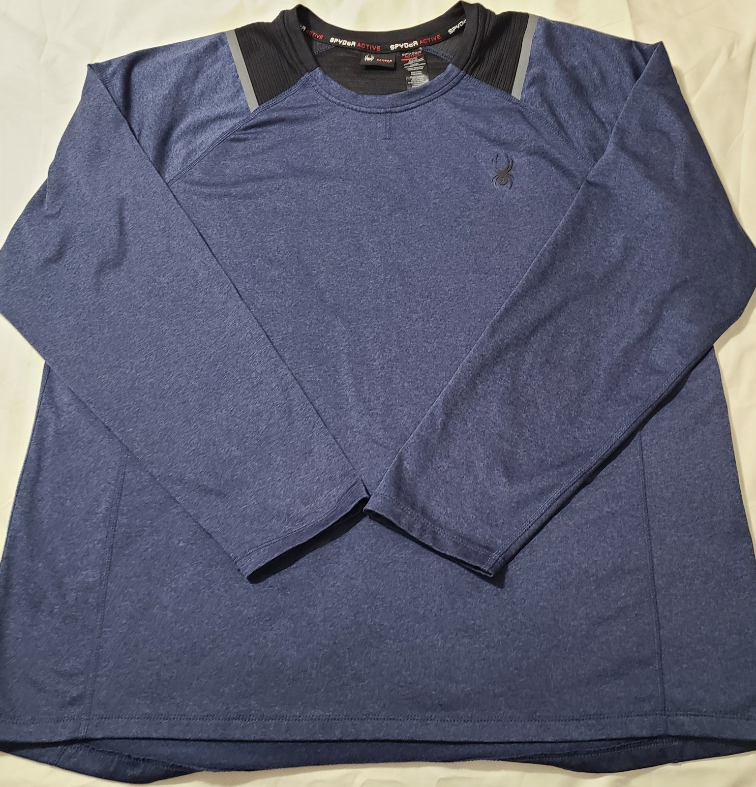 Spyder Active Sweatshirt Mens Size XL Heather Blue Performance Training Workout gallery