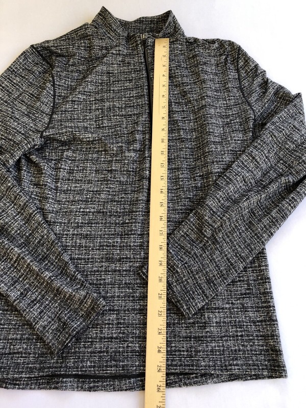 LULULEMON Men’s Surge Warm Half Zip 1/2 Rulu Pullover Texture Black/White Size M gallery