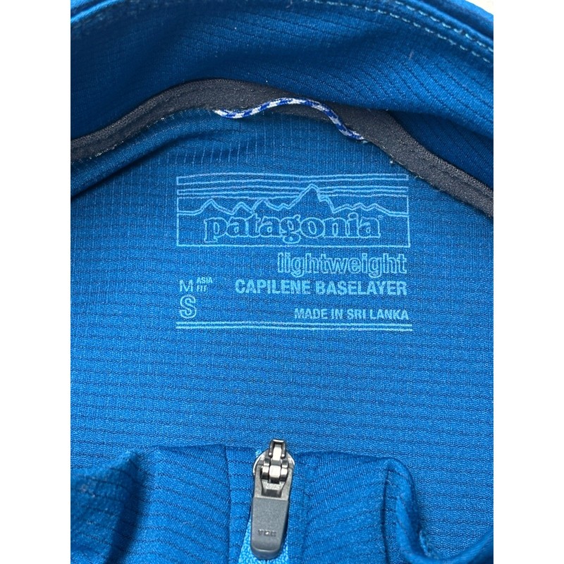 Patagonia Capilene Lightweight 1/4 Zip Baselayer Blue Mens S 45570 SP17 gallery