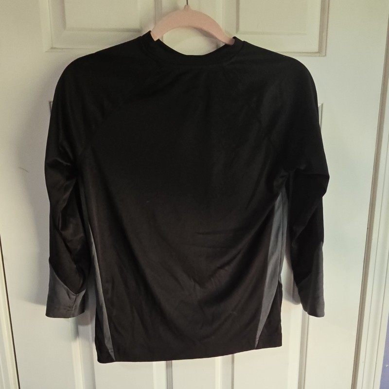 Active by Old Navy Black Gray Youth M Pullover Crew Neck T-Shirt Long Sleeve gallery