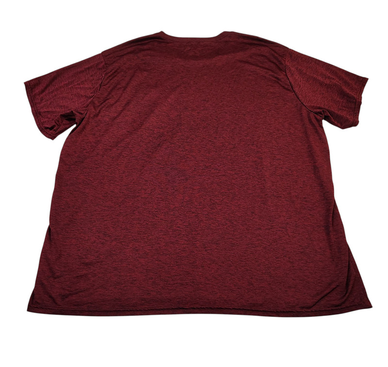 Real Essentials Men 3XL Maroon - Short Sleeve Stretch, Pocket Performance gallery