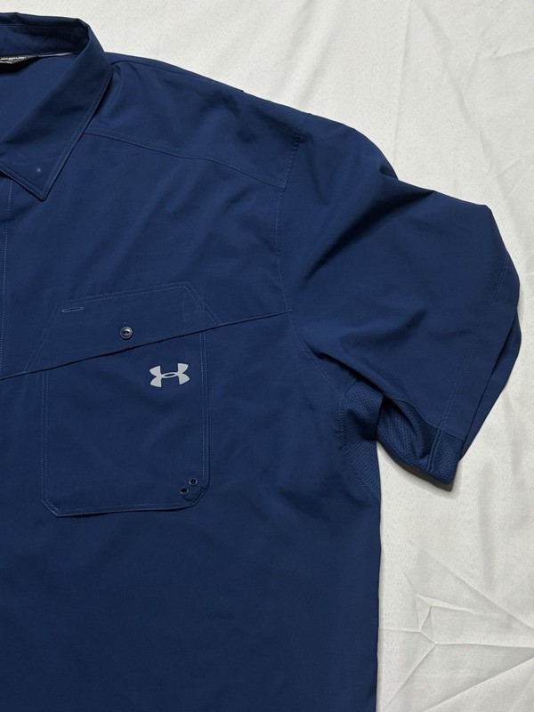 Blue Under Armour Motivator Coach's Shirt Men's Size 3XL #1588 gallery