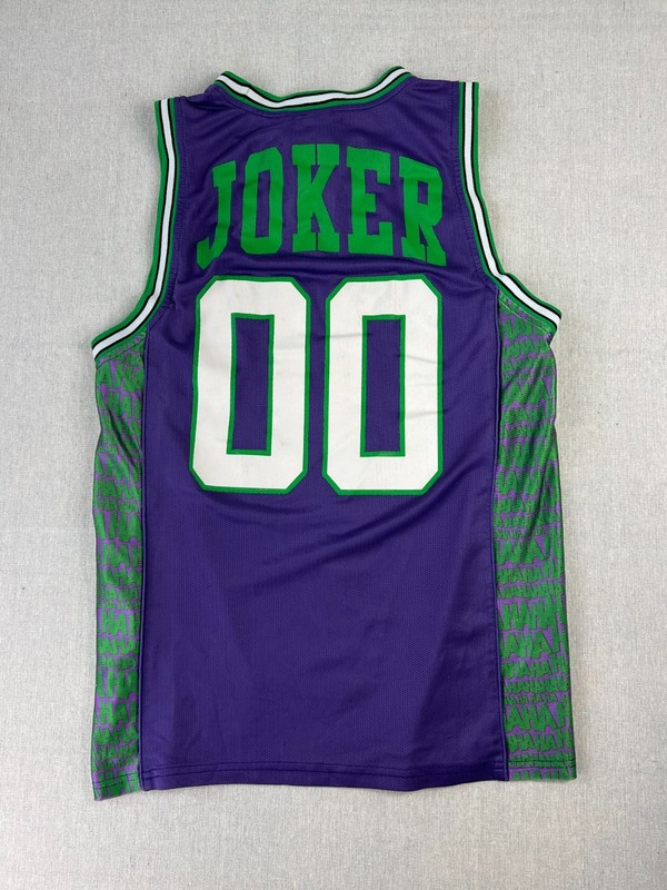 VTG DC Comics Originals Mens Purple Green The Joker Basketball Jersey Tank Top S gallery