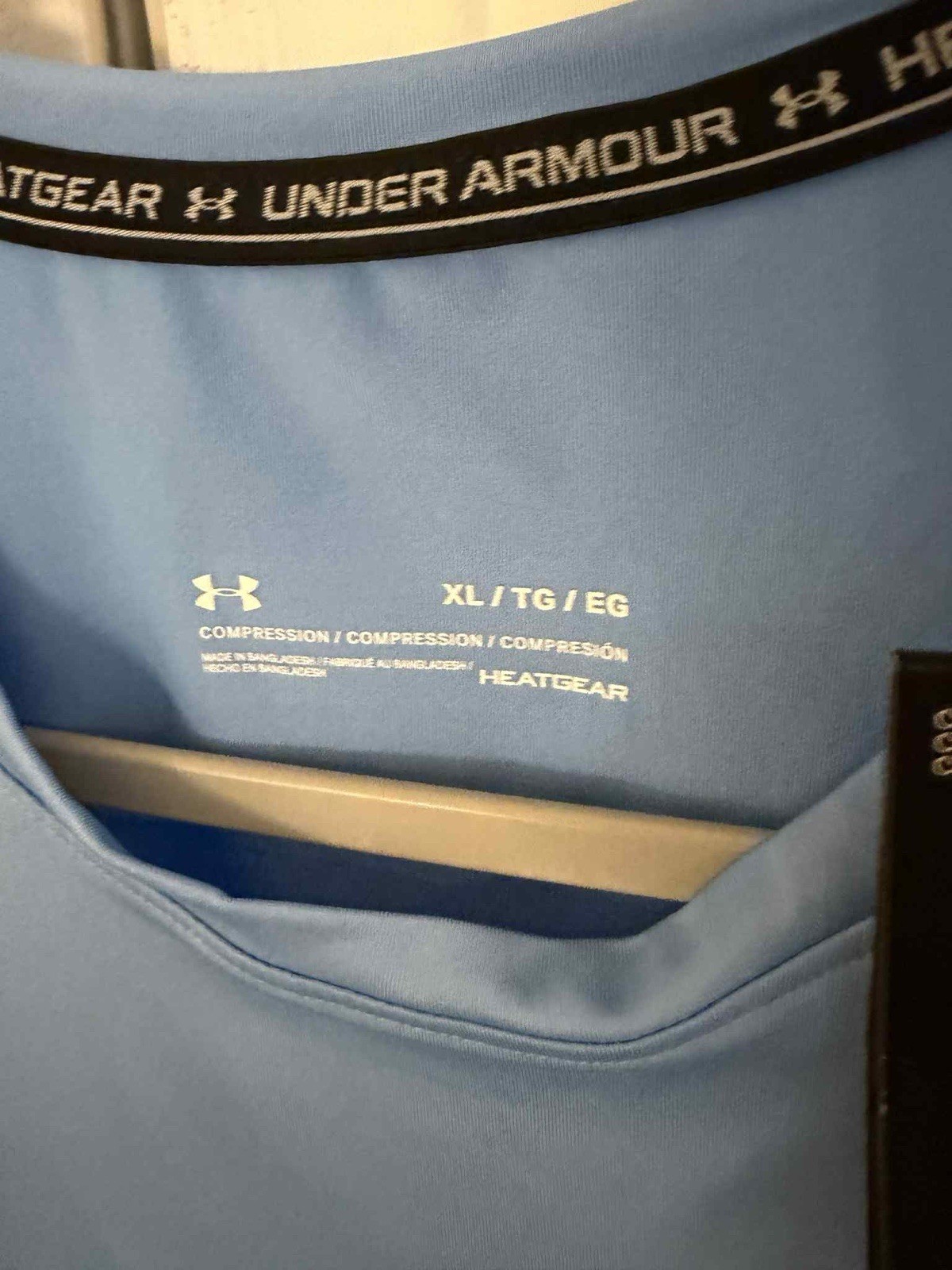 Under Armour Men's HeatGear Compression No-Sleeve Top Blue Sz XL gallery