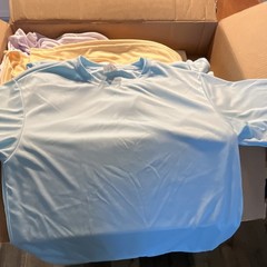 A4 Sprint Basic Tee Men’s Polyester Short Sleeve M L Pastel Blue Yellow White