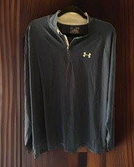 UNDER ARMOUR HEATGEAR LOOSE FIT 1/2 ZIP TECH SHIRT GOLF SPORTS XXL Navy