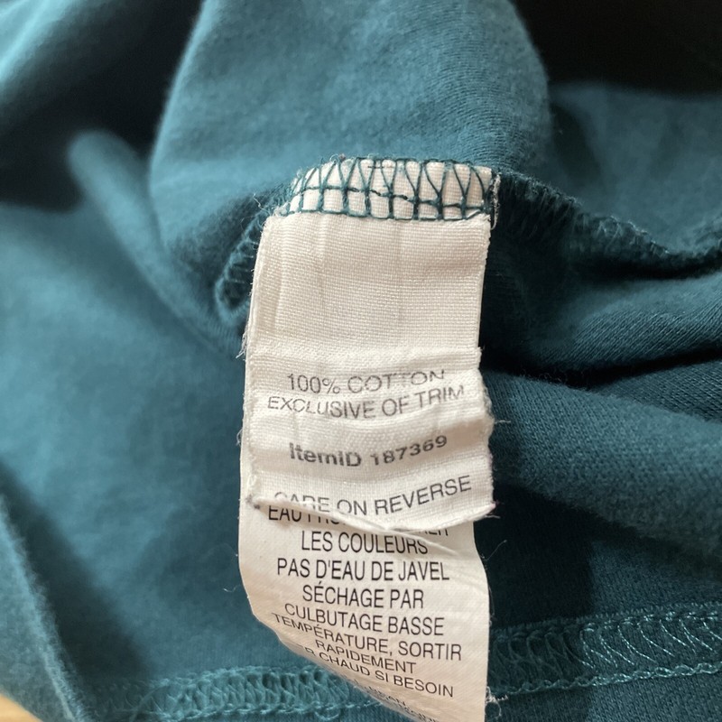 LL Bean Turtleneck Shirt Men L Reg Blue Green Hiking Outdoor Cotton L-Reg 187369 gallery