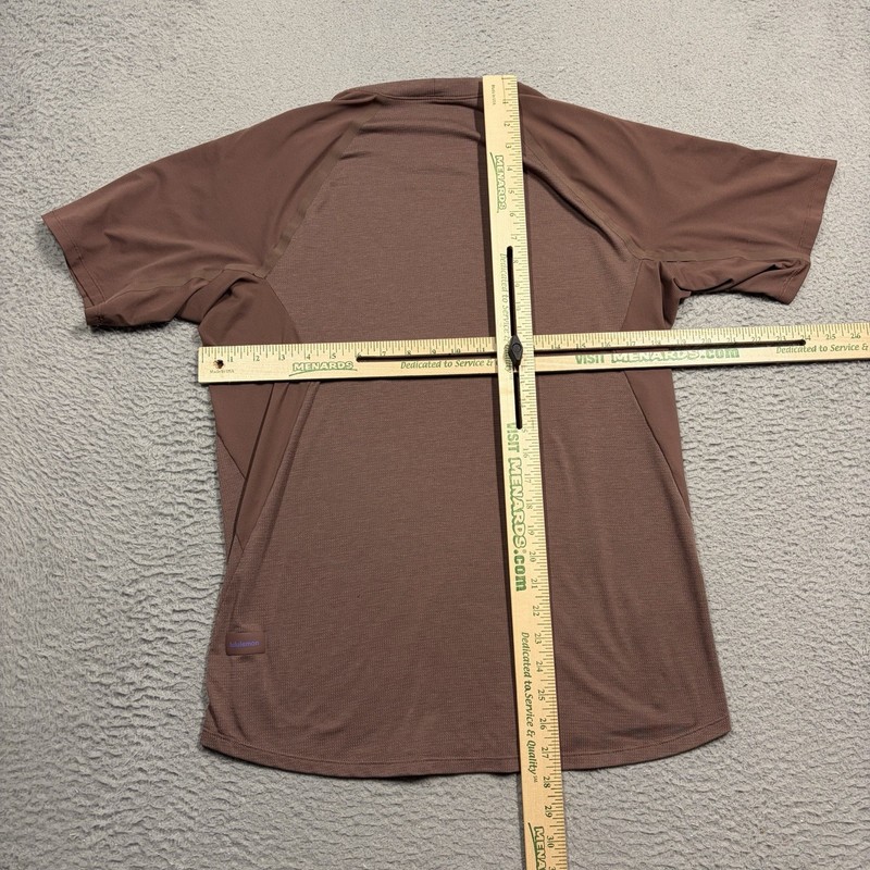 Lululemon Ventilated Hiking Shirt Size Small Dark Oxide Brown Top Short Sleeve gallery