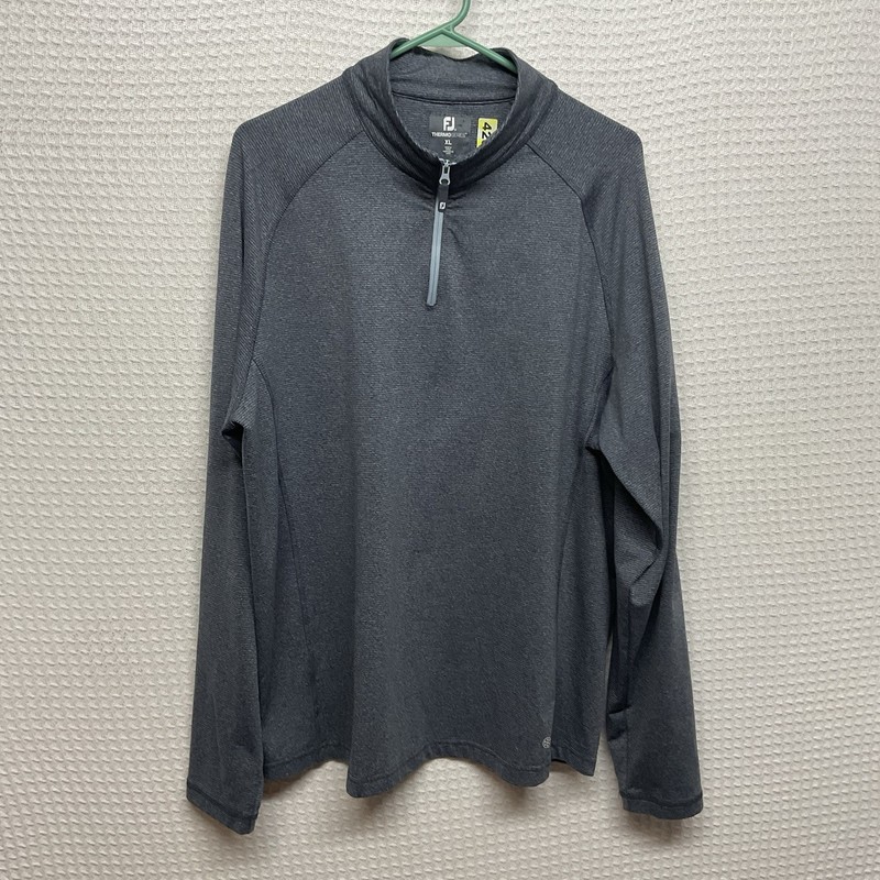 FootJoy ThermoSeries 1/4 Zip Pullover Mens XL Gray Heather Stretch Mid-Layer gallery
