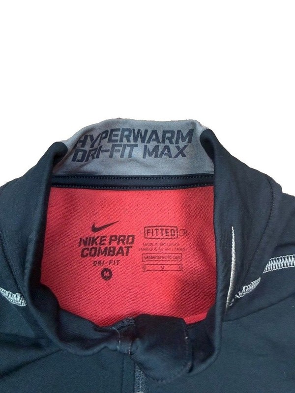 Nike Mens Size Medium Pro Combat Hyperwarm Dri-Fit Max 1/4 Zip Pullover Shirt gallery