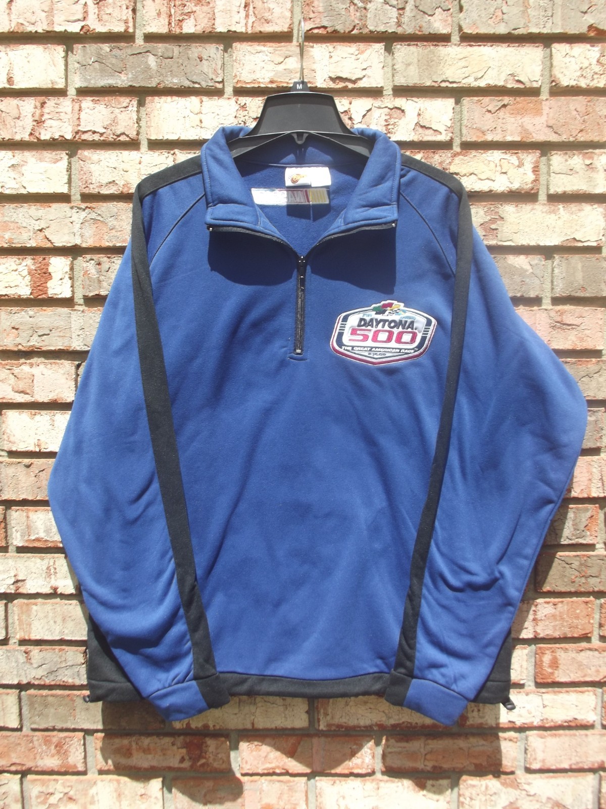 Nascar Winner's Circle Fleece Pullover Men's Sz L Blue Black Racing Daytona 500 gallery