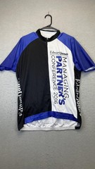 Edward Jones Cycling Jersey Mens 3XL Black White Blue Full Zip Short Sleeve 2016