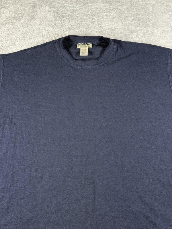 LL Bean Shirt Mens XL Blue River Driver Two Double Layer Thermal Base Wool Blend gallery