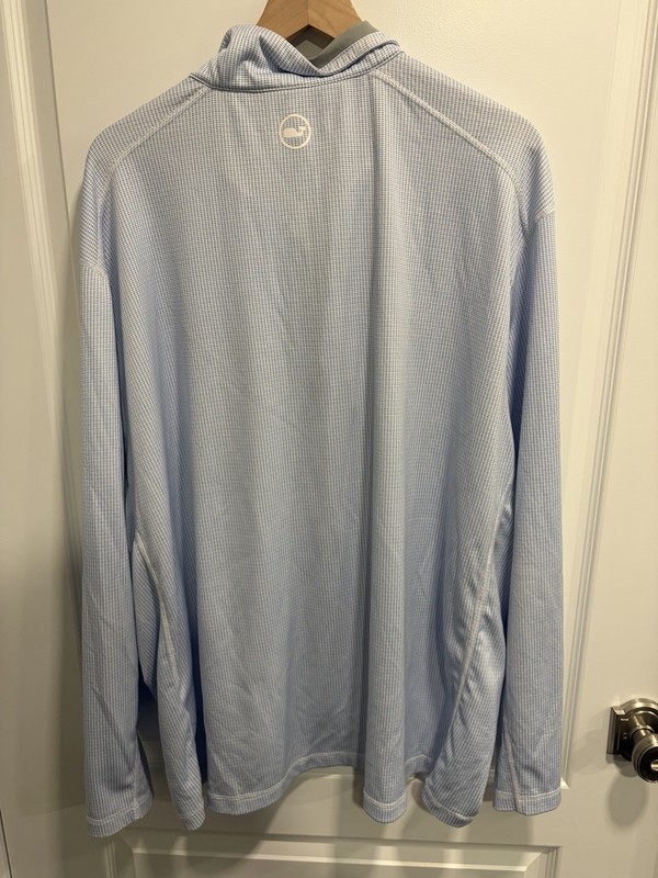 Vineyard Vines Sankaty Men’s 1/4 Zip Pullover 3XB XXXL Big Blue White Check gallery