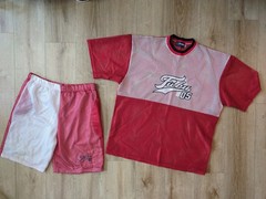Vintage FUBU The Collection Mesh Jersey Top Shirt And Shorts XL READ