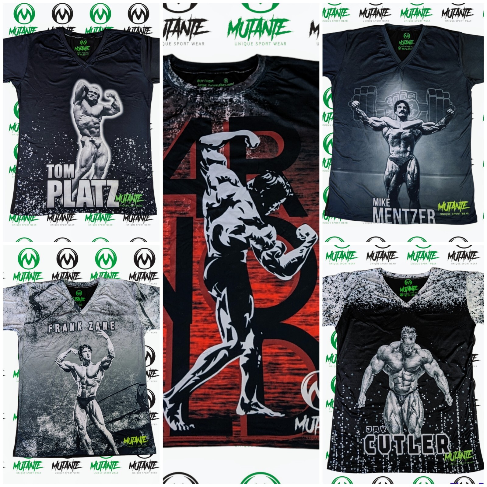Men's Gym Workout Bodybuilding T-shirts by Mutante 6 Classic Bodybuilders gallery