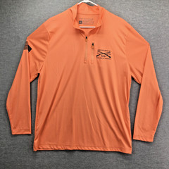 Grunt Style 1/4 Zip Performance Pullover Size XL Stretch Orange Fishing