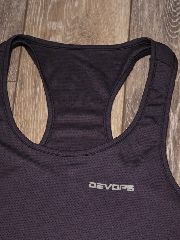 DEVOPS Shirt Men's Medium Grey Training Workout Sleeveless Tank Top gallery