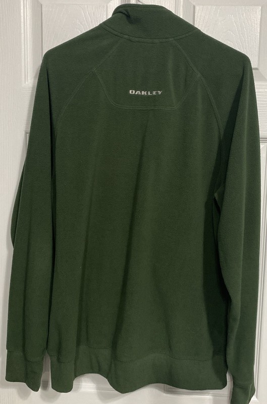 OAKLEY Men's MicroFleece Full Zip Jacket Shirt Sweater Sz Large L Green gallery