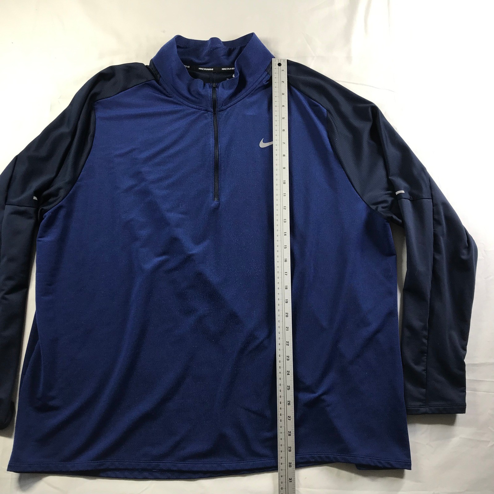 Nike Running Dri-FIT 1/4 Zip Pullover Blue Navy Mens 4XL CU6073-452 gallery