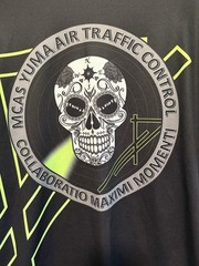 Marine Corps Shirt Jersey Men Large MCAS Yuma Air Traffic Control Arizona Skull