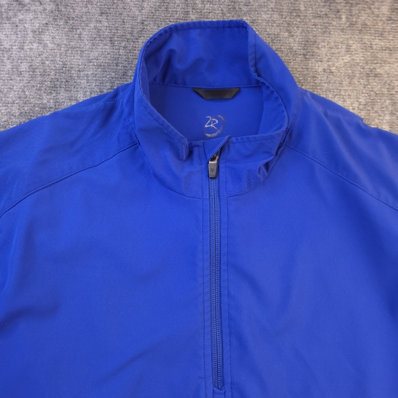 Zero Restriction Quarter Zip Pullover Large Short Sleeve Blue Solid Golf Stretch gallery