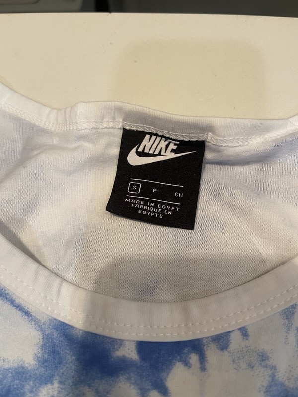 🔥NEW Nike Tie Dye Men's Size Small "Just Do It" Tank Top White Blue CK0154-100 gallery