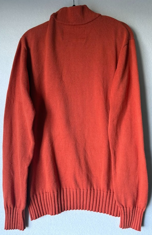 Killtec Geo Alaska Men Medium Orange Half Zip 100% Cotton Pullover Mock Neck gallery