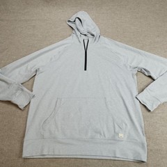 Vuori Mens Sweater Large Gray Ponto Performance Half Zip Hoodie Steele