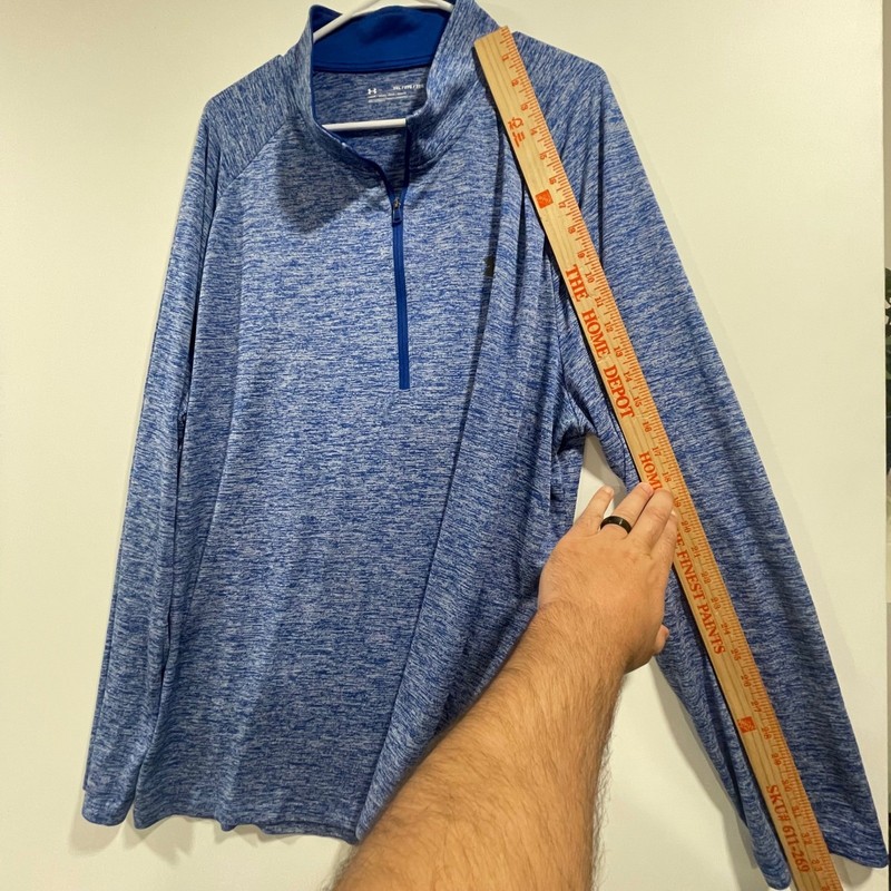 Under Armour Tech 2.0 1/2 Zip Blue Space Dye Pullover Mens 3XL 1328495-400 gallery