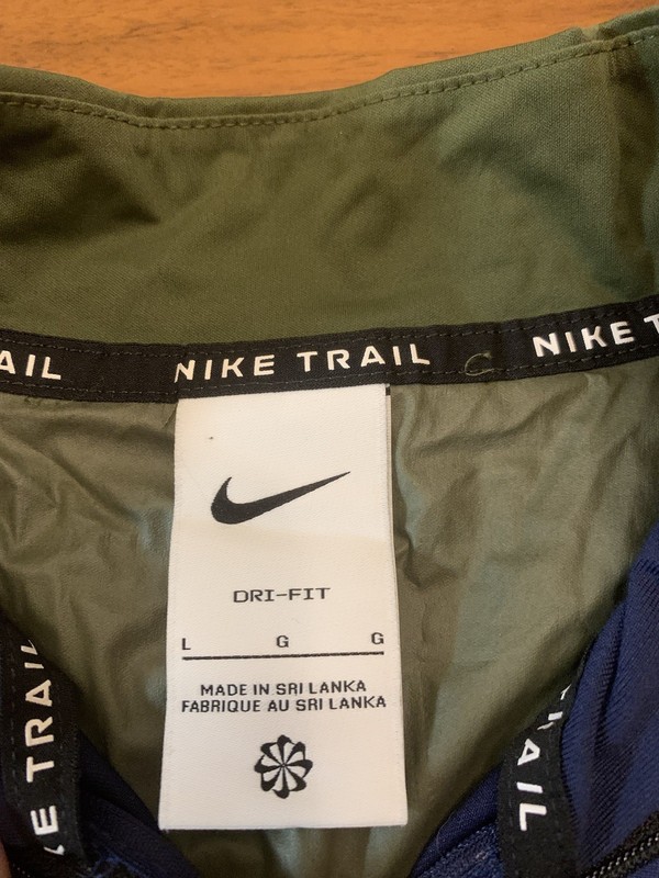 Nike Dri-fit Element Trail Wind 1/4 Zip Running Shirt Mens L Stretch Pullover gallery