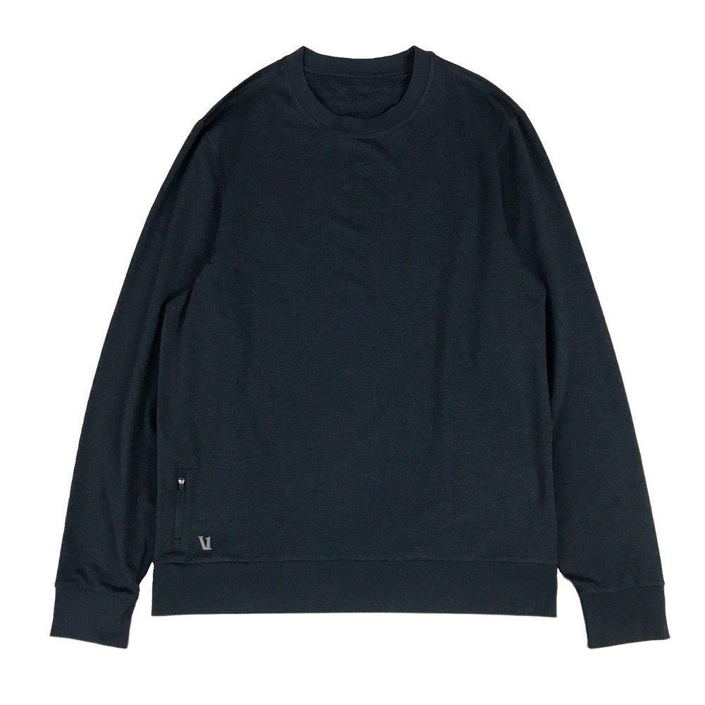 Vuori Ponto Performance Crewneck Pullover Mens L Blue DreamKnit Athleisure V224