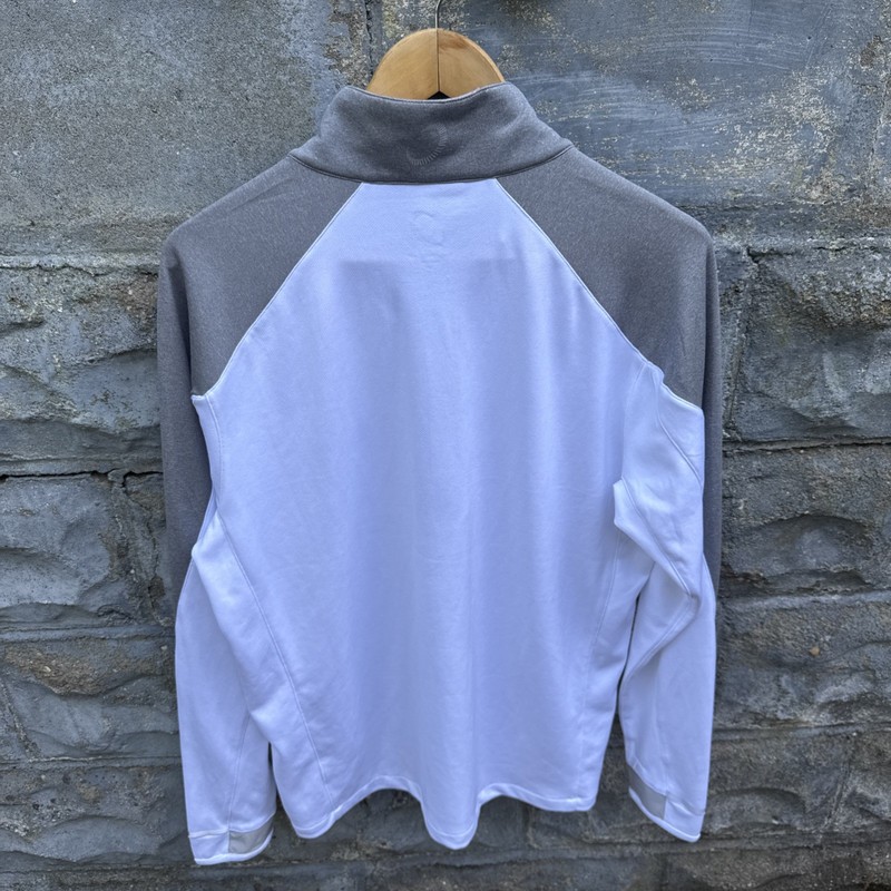 Tobacco Road Golf Zero Restriction 1/4 Quarter Zip Pullover Medium Jacket White gallery