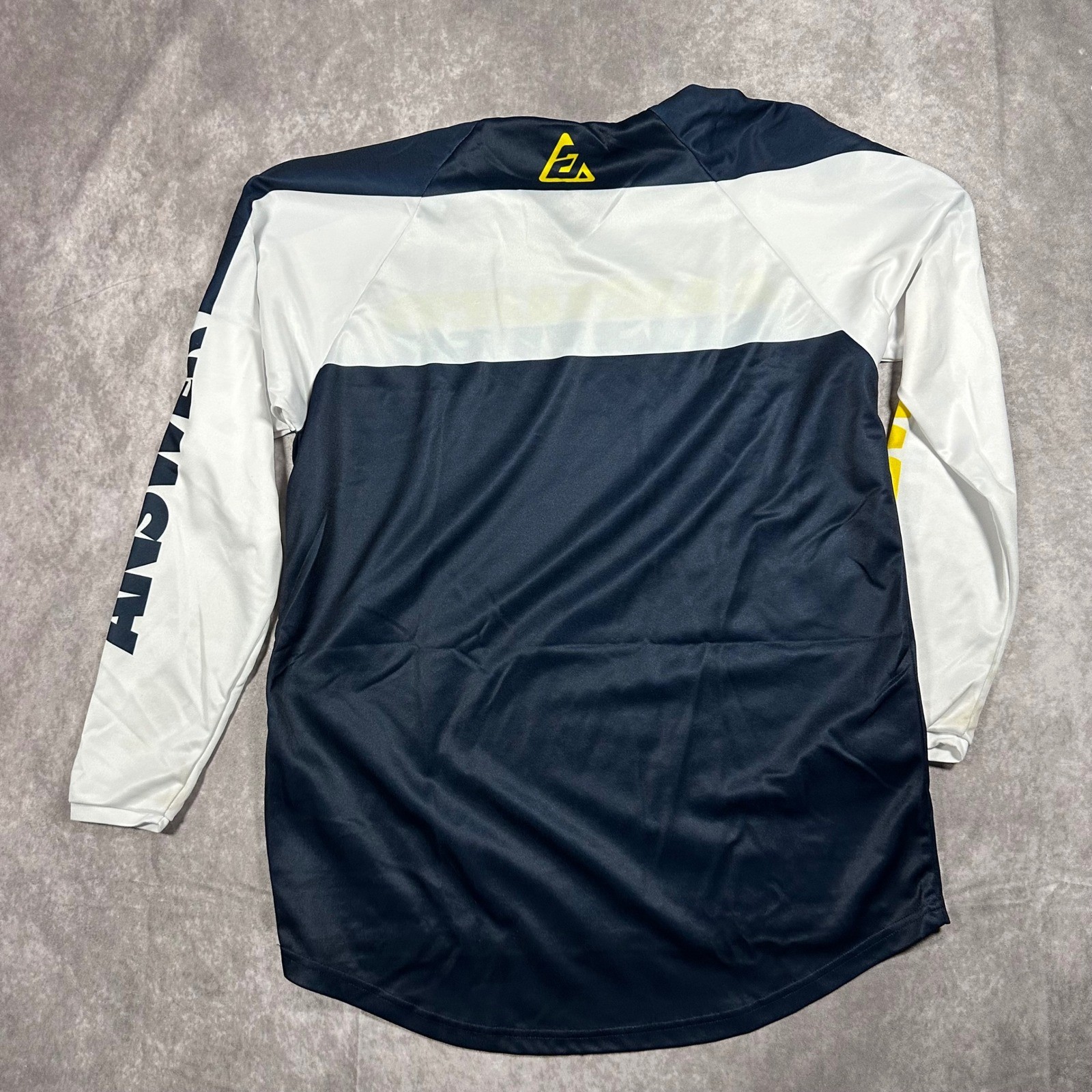Answer Racing Motocross Jersey Navy White Yellow Graphic Dirt Bike Mens L Y2K gallery