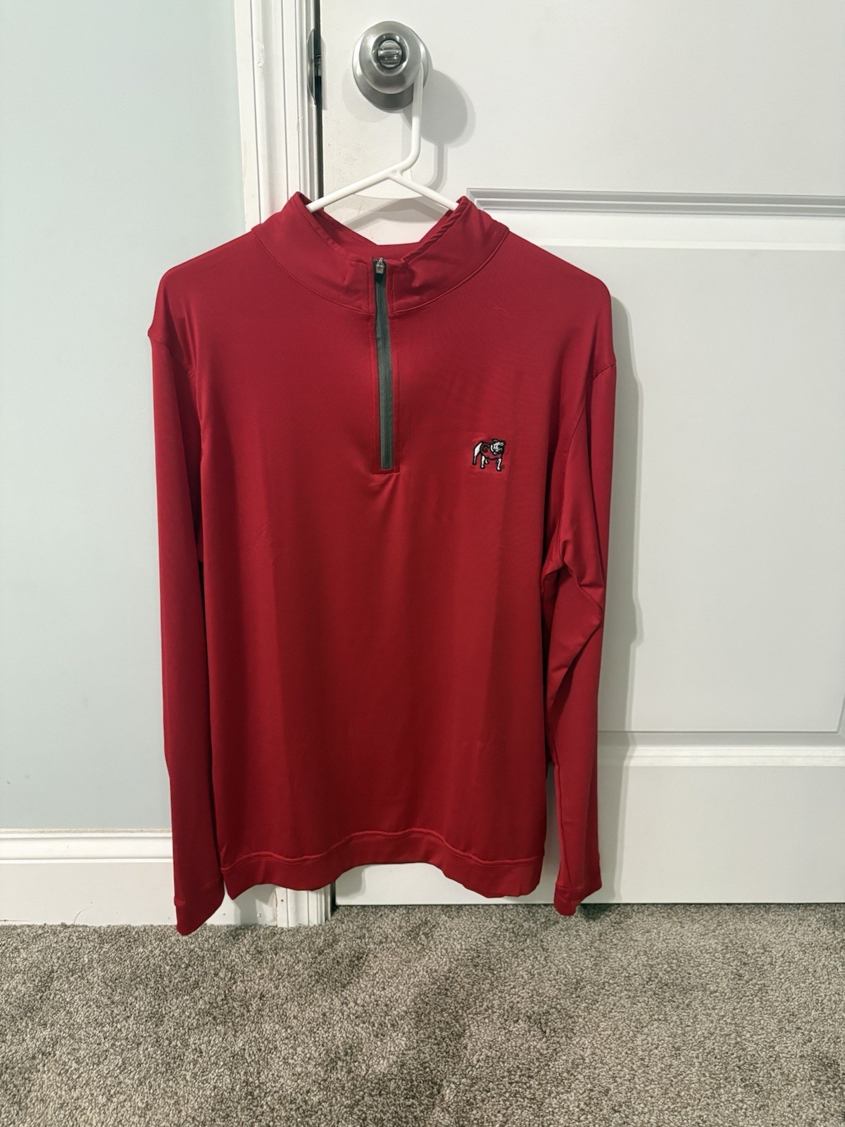 Peach State Pride UGA Red Performance Quarter Zip Size Small gallery