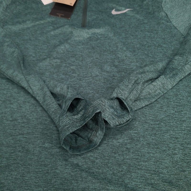 Nike Shirt Mens Large Vintage Green Zip Long Sleeve Element Running Pullover UPF gallery