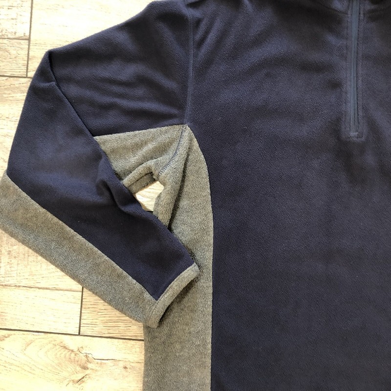 Nordic Track Pullover Mens Size Medium Blue & Gray Long Sleeve 1/4 Zip Logo gallery