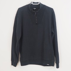 Legends Highland Quarter Zip Long Sleeve Performance Pullover Black Mens XL