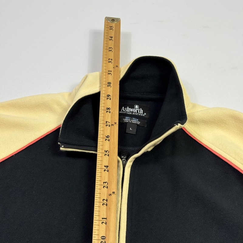 Ashworth Pullover Mens Large Black Yellow Dry Tech Thermal Windblock Golf gallery
